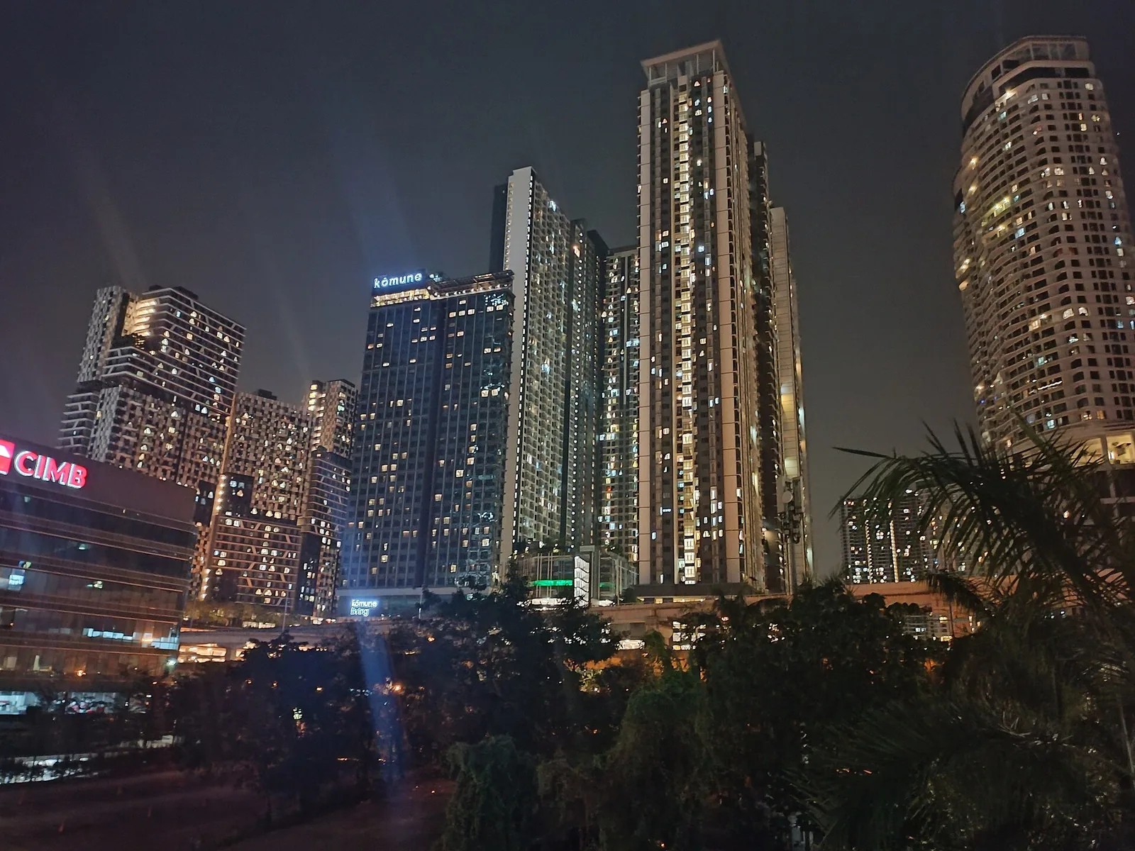 Bangsar South buildings illuminated at night in 2023
